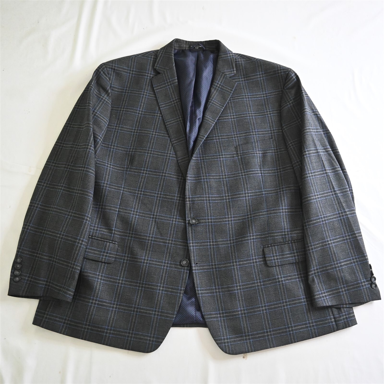 Vtg Tallia Uomo 44l Brown Dot Tweed 100% Wool Mens Suit Jacket Sport Coat Blazer
